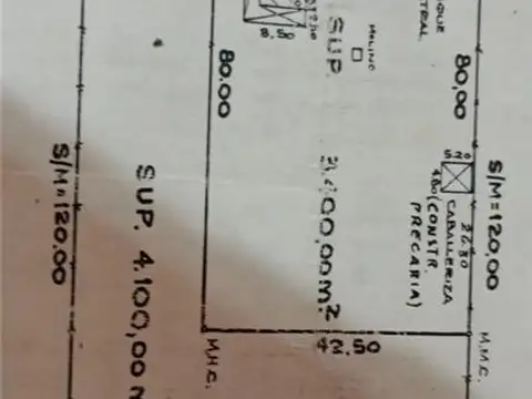 Terreno en Alquiler 20  mts Frente