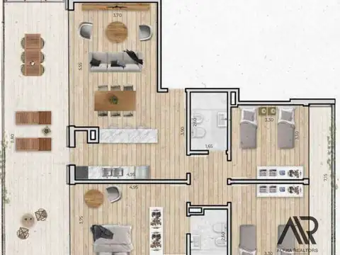 Departamento en Venta de 3 dormitorios