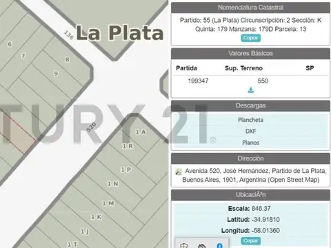 Terreno en Venta en San Carlos, USD 95.000