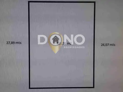 Terreno en Venta 27  mts Fondo