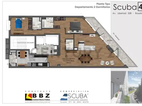 VENTA - 3 Dormitorios con vista al río y amenities - SCUBA 4