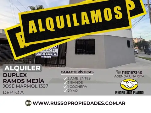 Alquiler Departamento 3 Ambientes Ramos Mejia