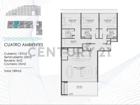 Departamento en Venta de 4 ambientes