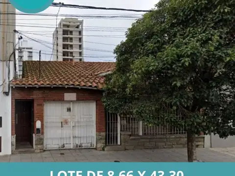 Terreno en Venta 43,30  mts Frente