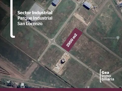 Lote en VENTA 2.500 m2 - SECTOR INDUSTRIAL SOBRE INGRESO - Parque Industrial San Lorenzo.