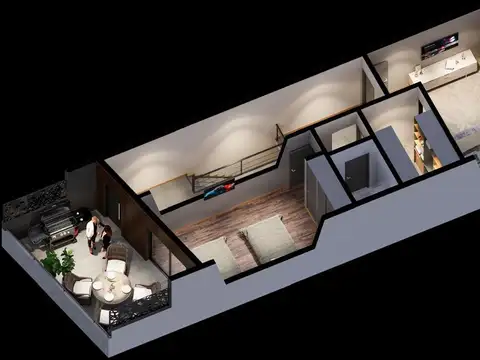 Departamento 4 ambientes con 2 baños