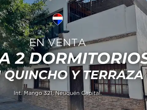 VENTA CASA 2 DORMOITORIOS CON QUINCHO Y TERRAZA