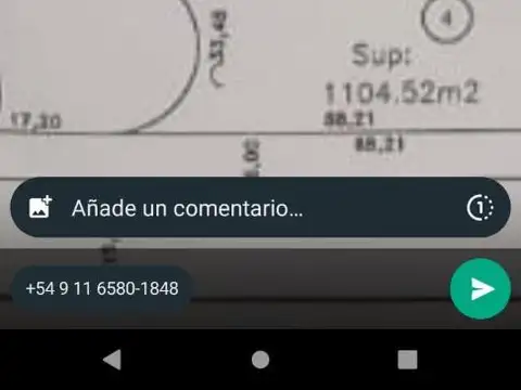 Terreno en Venta de 823,0 m2