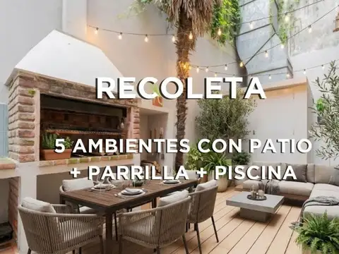 Departamento en Venta 5 Ambientes Recoleta con Parrilla Propia y Pileta
