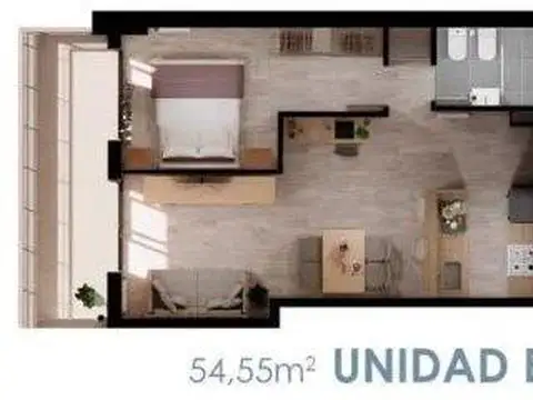 Departamento en Venta de 2 ambientes