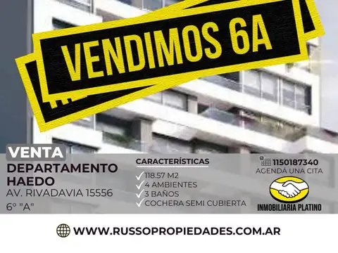 Venta Departamento 4 Ambientes Haedo Moron 6°A