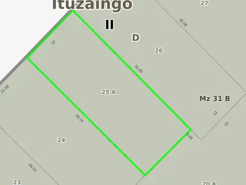 Terreno en Venta en Ituzaingo, USD 59.000
