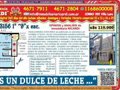 ES UN DULCE DE LECHE  2amb PH intimo patio que nadie mira