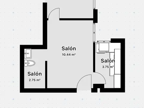 Departamento en Venta de 1 dormitorio