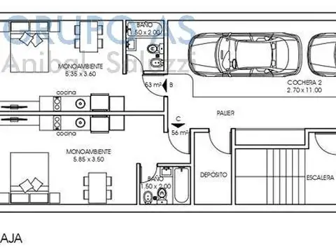Departamento en Venta de Monoambiente