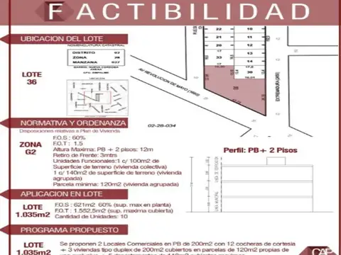 LOTE 1035 M. SOBRE AV. REV. DE MAYO ZONA B° MAIPU