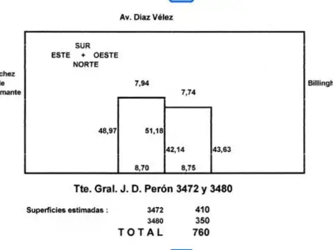 Terreno en Venta de 747,0 m2