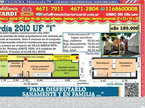 PARA DISFRUTAR SANAMENTE Y EN FAMILIA - INMACULADO Dúplex