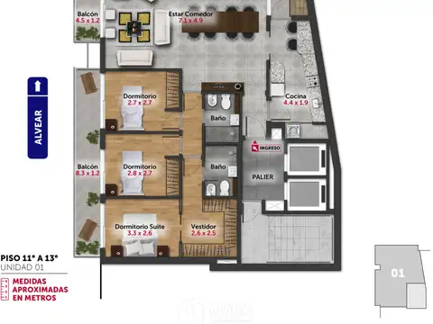 Departamento en Venta de 2 ambientes