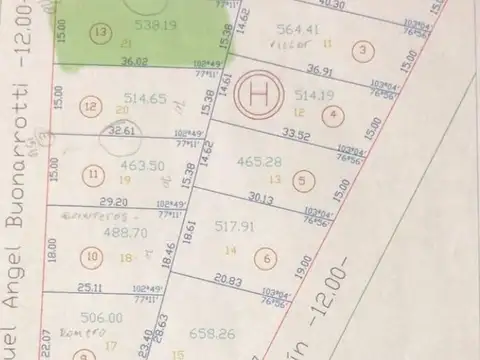 Terreno en Venta de 538,0 m2