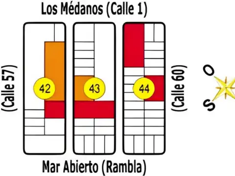 24 Lotes: Los Médanos, Calle 60, Mar Abierto y Calle 57 - La Esmeralda - B535