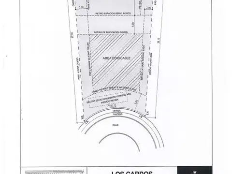 Terreno en Venta 39  mts Fondo