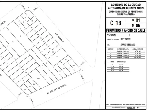 Terreno en Venta 35  mts Fondo