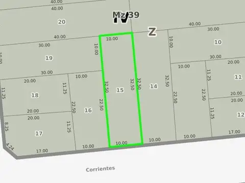 Terreno en Venta de 325,0 m2