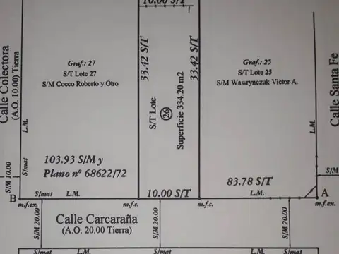 Terreno en Venta de 334,0 m2