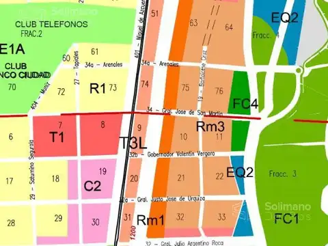 Terreno en Venta 29  mts Fondo