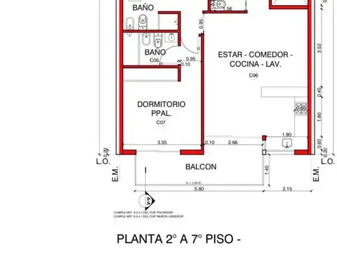 Pizarro 5800, Piso 4