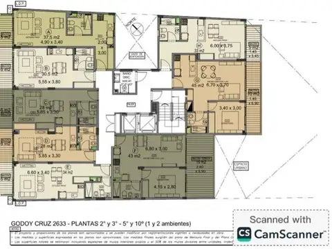 Godoy Cruz al 2600 5° Piso  E Palermo