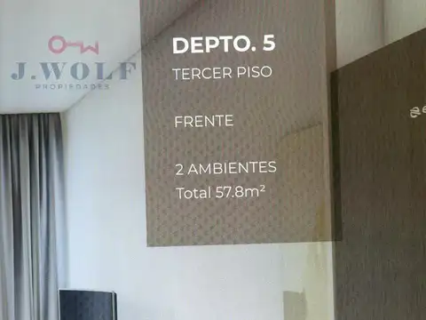 Departamento 2 ambientes con 1 baño