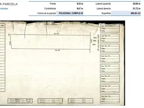 Terreno en Venta de 490,0 m2