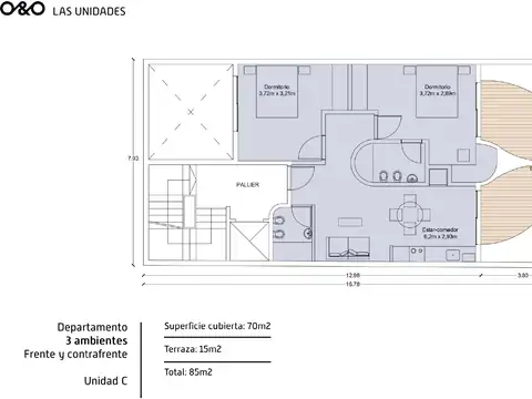 Angel Carranza 2200, Piso 8