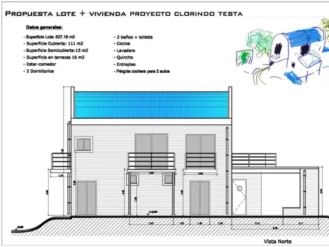 Lote con proyecto Clorindo Testa en venta