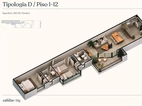 Departamento en Venta de 2 dormitorios