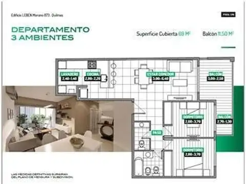 Departamento en Venta con 1 cocheras