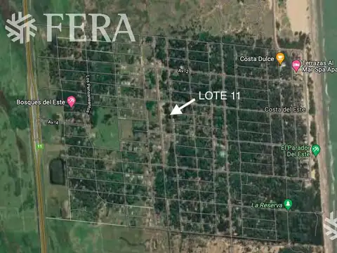 Terreno en Venta 15  mts Frente