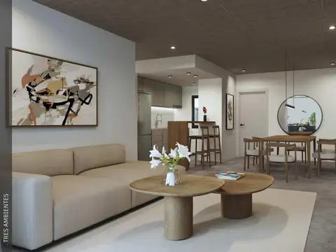 Departamento 3 ambientes con 2 baños