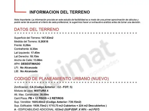 Excelente Terreno RODRIGUEZ PEÑA Y CORRIENTES - Lideres en Terrenos