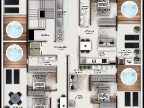 Rua Cardeal - Bombas 200, Piso 3