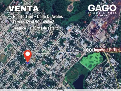 Terreno en Venta en Puerto Tirol, USD 17.000