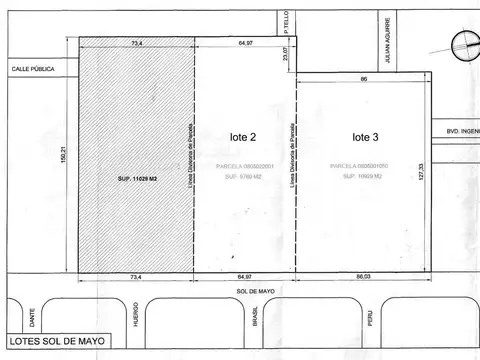 Terreno Venta 2 Lotes Sol de Mayo Avenida Super Mami apto 400 unidades