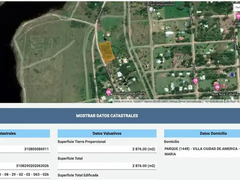 Terreno en Venta de 2876,0 m2