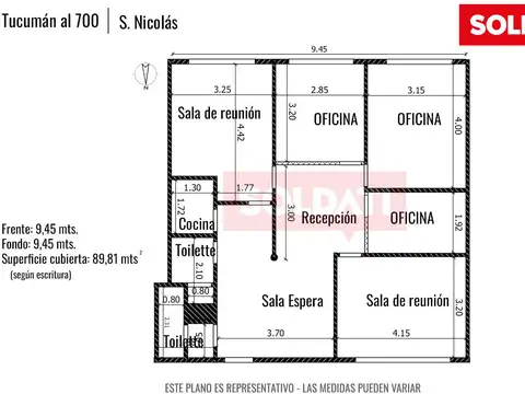 Oficina en Venta en San Nicolás, USD 105.000