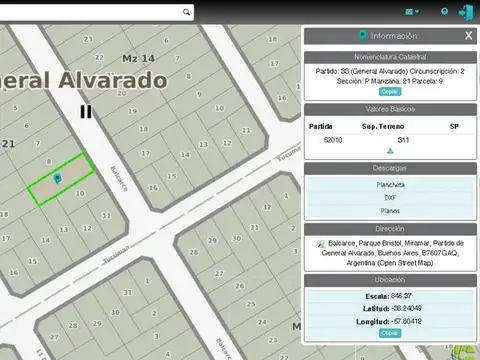 Calle Balcarce S/N y Calle Tucuman
