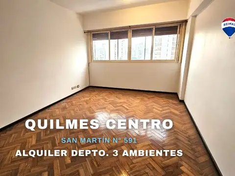 ALQUILER DEPARTAMENTO 3 AMBIENTES QUILMES CENTRO