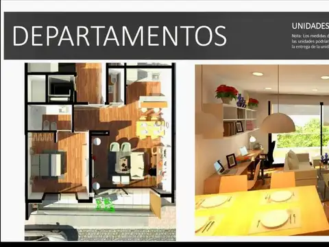Departamento en Venta de 2 ambientes