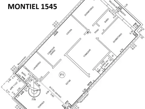 Departamento tipo Casa, 3 amb, piso único, Mataderos